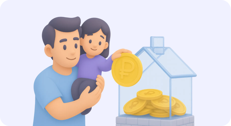 Отец копит для дочери